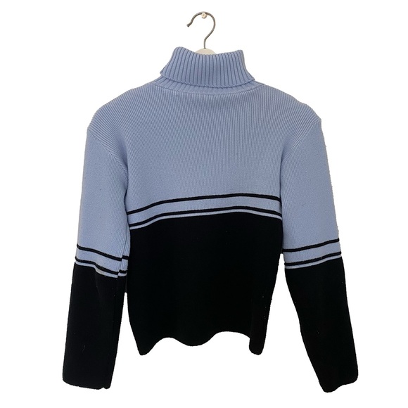 Y2K color-block tribal turtleneck - Picture 3 of 3